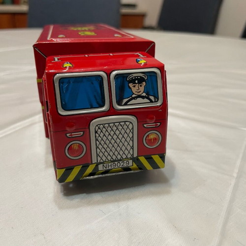 Japanese Tin Fire Truck Toy Like New
