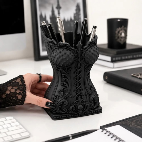Gothic Corset Makeup Organizer new, dark elegant 3D printed design