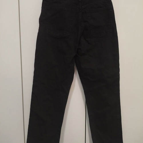 Mango Havana Black High-Waisted Straight Leg Crop Jeans like new, size 36