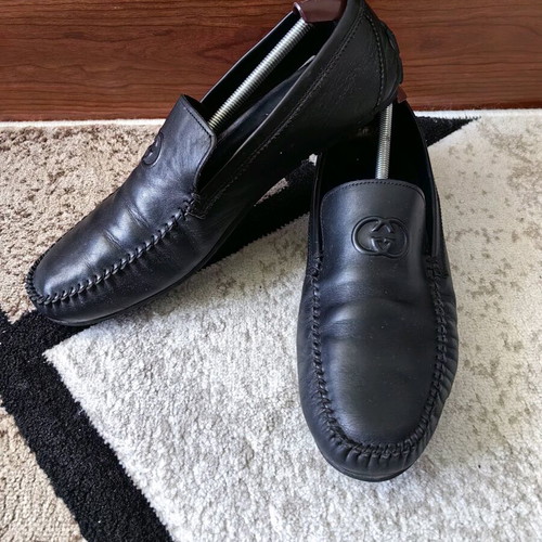 Gucci vintage loafers used, size 44, black