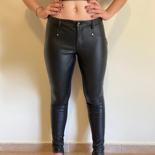 Black leather trousers like new, size XS