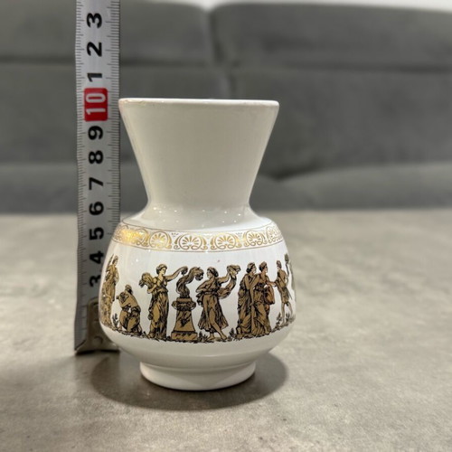 Rhodos vase handmade vintage with 24k gold plating like new