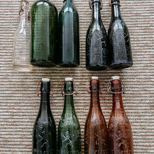 Old Shumensko Beer Bottles used from 1939-1942 with Lemonade Bottle