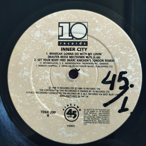 Inner City Whatcha Gonna Do With My Lovin' 12'' vinyl maxi single used