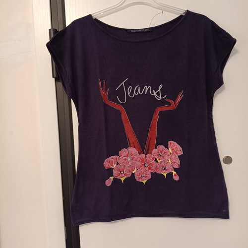 Valentino Jeans women's short-sleeve blouse like new, dark blue