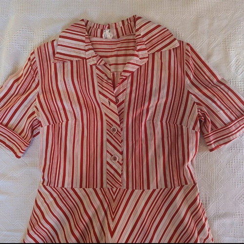 Vintage dress like new, white and red, size L