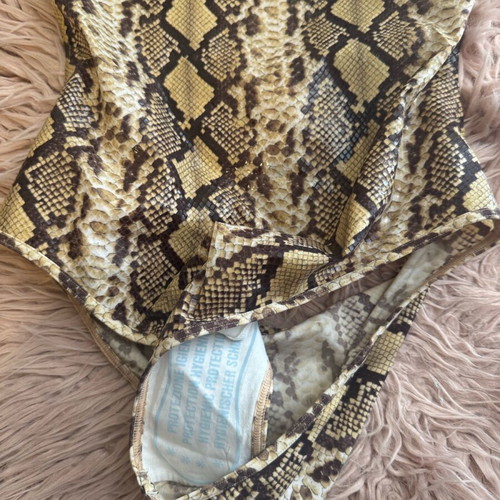 Parah one-piece swimsuit with snakeskin print, new, size M