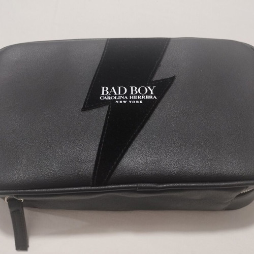 Carolina Herrera Bad Boy toiletry bag new with gift keychain