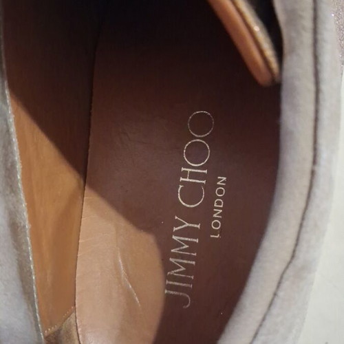 Jimmy Choo sneakers like new for narrow feet, beige and gold
