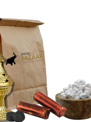 Spices Bazaar set 50g muskwood with random incense aroma and charcoal new
