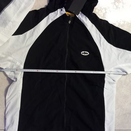 Corteiz Alcatraz windbreaker jacket black and white, size M