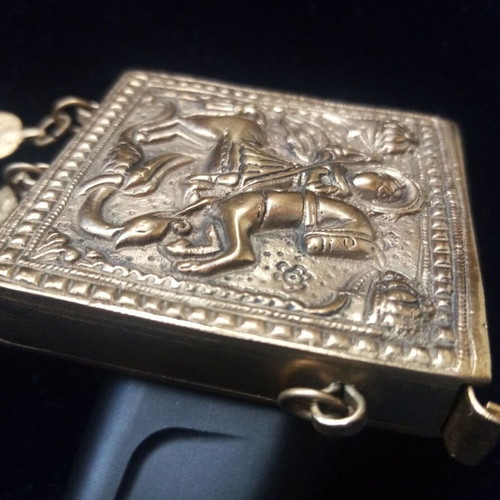 Old Saint George Amulet used, double-sided, proutzino