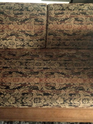 Sofa set used, two-seater with storage and three-seater with sliding bed