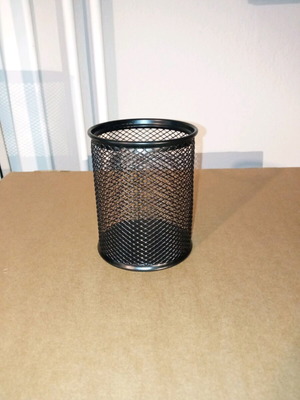 Metal pencil holder modern new, black color