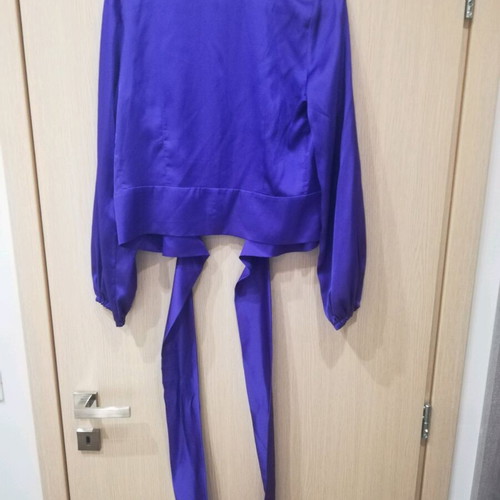 Dolce Domenica shirt wrap style like new, purple