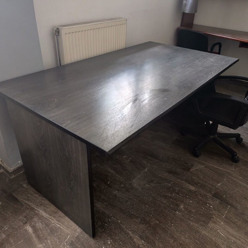 Desk used, dark gray, 180x100x76 cm