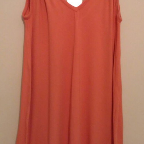 Blouse dress tirante with belt used, orange, one size