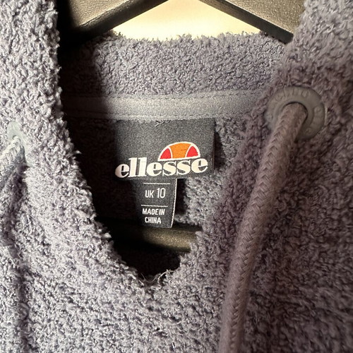 Ellesse Sherpa Cropped Pullover Hoodie size M like new, blue