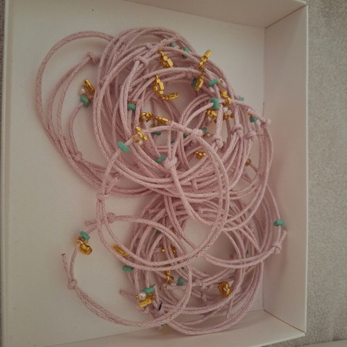 Baptism Martyrika pack of 30, new, pink with gold cross and beads
