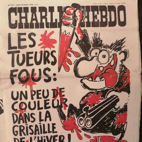 Charlie Hebdo satirical magazine used, 3 issues from 1978