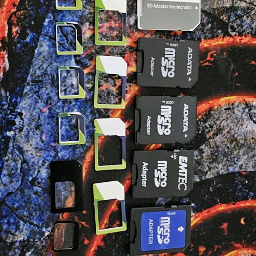 SD adapter used for micro SD and SIM cards (6+6)