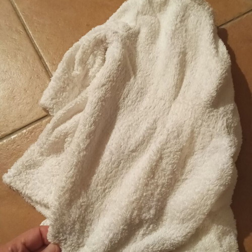 Vintage Nike baby bathrobe like new, white cotton, 5-12 months
