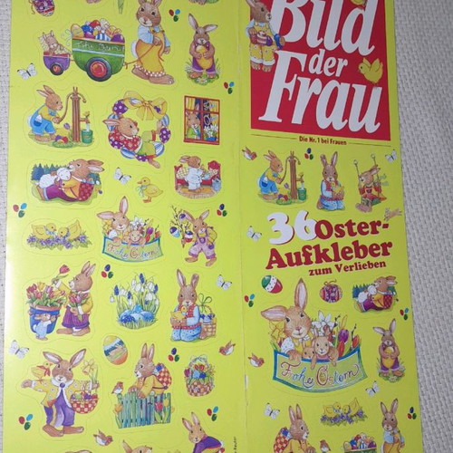 Easter stickers new, pack of 7 sheets