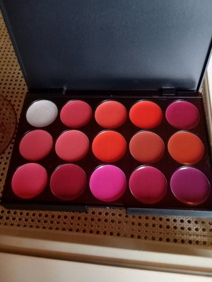 Palette with 15 new lipsticks