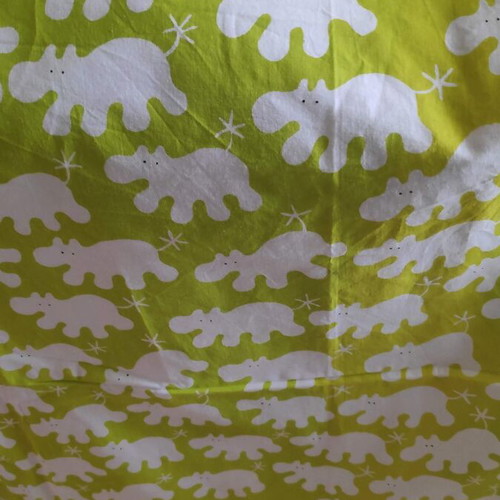 Ikea Lime Green Hippo fabric new, 120x300cm, cotton