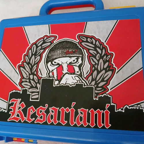 Plastic handmade case with Olympiakos stickers like new