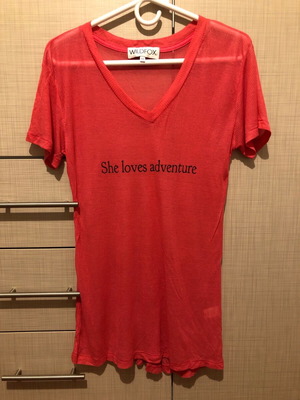 Wildfox short sleeve blouse new, pink, size M
