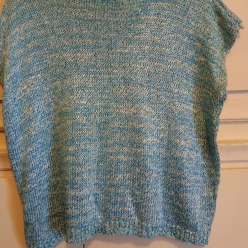 Women's handmade knitted set two pieces used, turquoise, size large