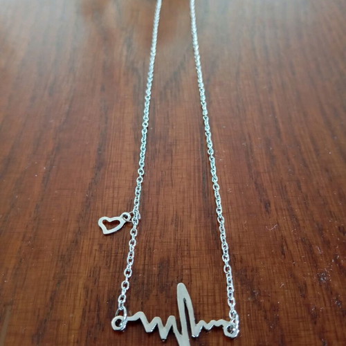 Necklace stainless steel length 23cm new, silver color