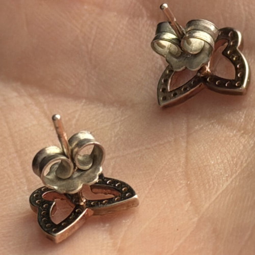 Silver stud butterfly earrings 925