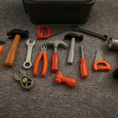 Tool set toys with toolbox like new
