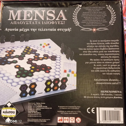 Mensa board game used with instructions