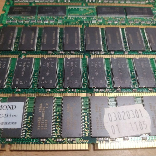 SDR SDRAM RAM pack 5 modules 512MB total PC133/PC100 like new