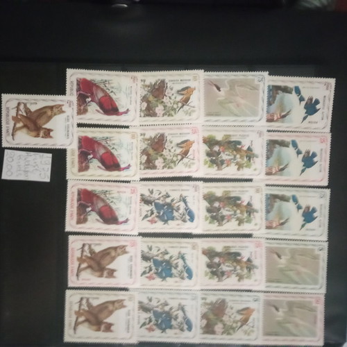 Complete Bird Stamp Series from Haiti 1975, Mint Condition, 42 Pieces