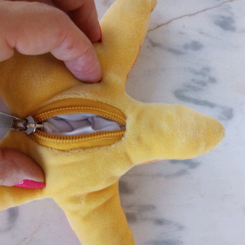 Starfish plush wallet/case new