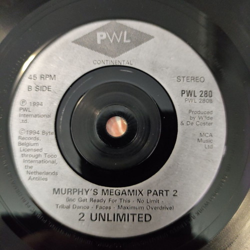 2 Unlimited Let The Beat Control Your Body 7″ vinyl single used, original UK 1994