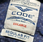 Code Men's Long Sleeve Shirt XXL Navy Blue New