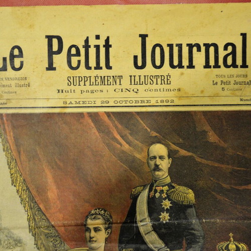 Le Petit Journal 1892 used edition tribute to 25th wedding anniversary
