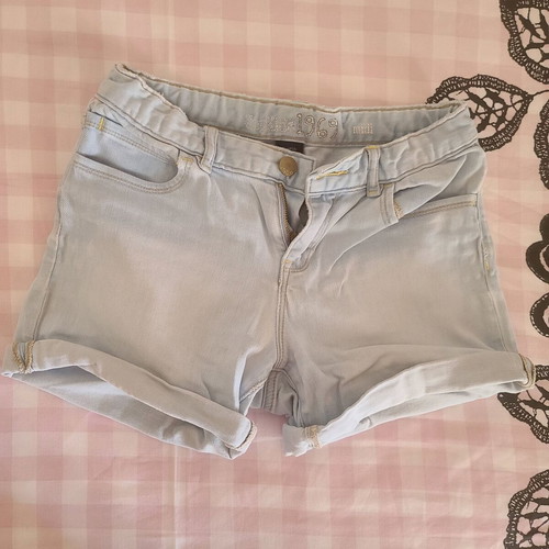 Gap kids jean shorts used, turquoise, size 164 cm