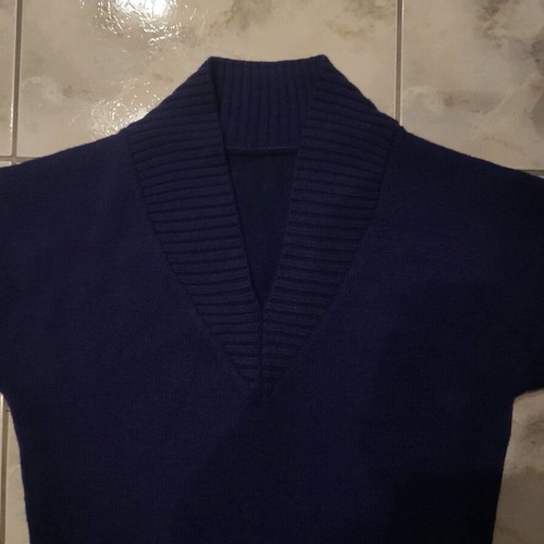 Knitted dress dark blue like new, size L