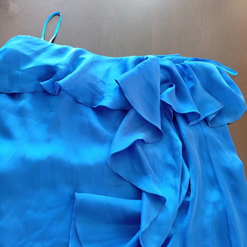 Passager strapless satin dress blue, like new, size S