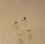 Children's fish earrings almost silver