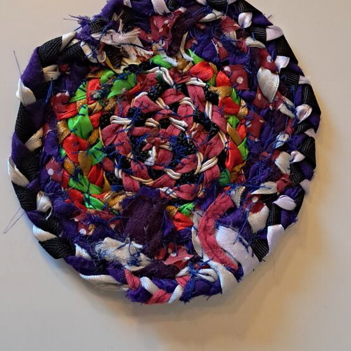 Handmade colorful fabric coaster like new