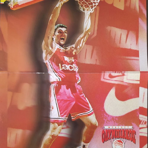 Double Olympiakos Basketball and Football Poster used