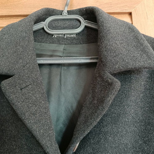 Artisti Italiani wool short coat used, size Medium, anthracite