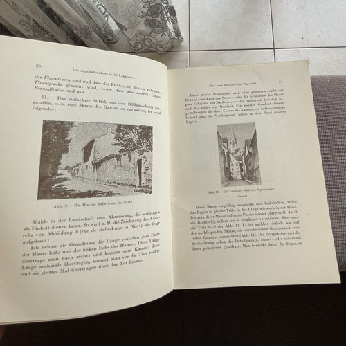Die Aquarellmalerei in zehn Lektionen art book used, Joel Thézard 1950